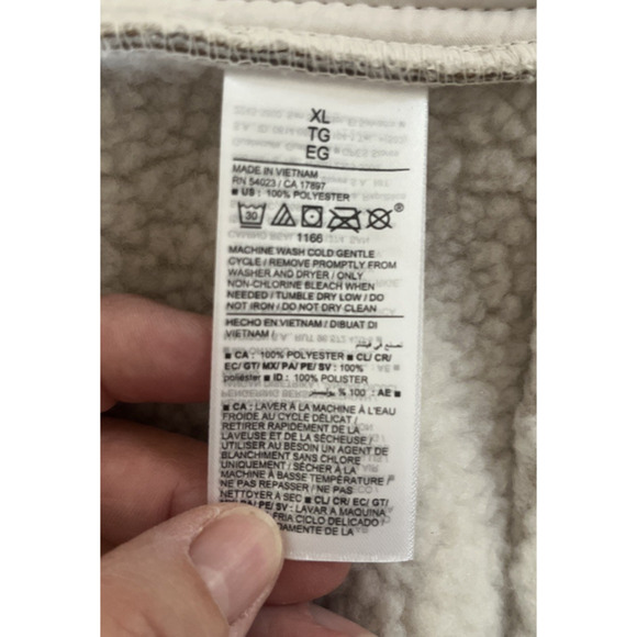 Old Navy Women’s Faux Brown Suede Shearling Jacket XL Vegan Western Boho Cozy - Picture 7 of 12